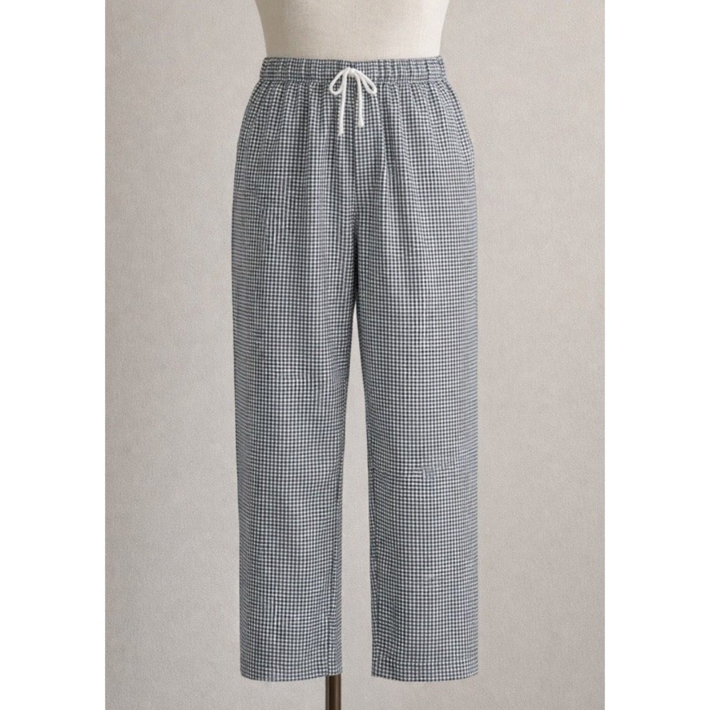 Happy Chef Utility Pants Black White‎ Houndstooth Sz Medium Pockets Classic MINT